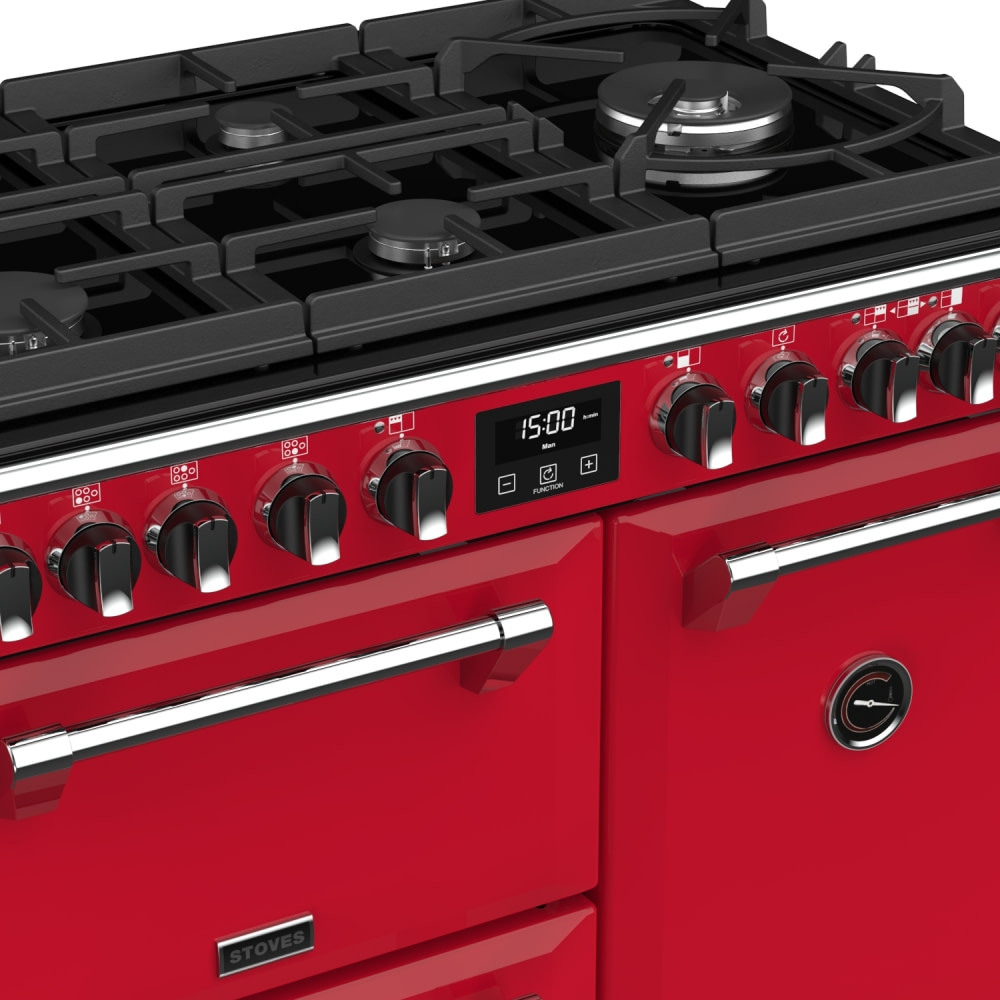 Stoves RICHMOND DX S900DFGTGCBHJA Richmond 900mm Gas On Glass Dual Fuel