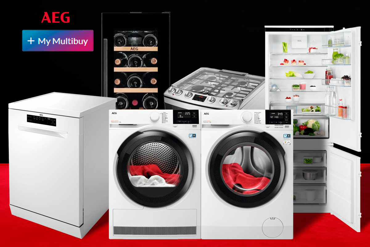 AEG appliances grouped together, with My Multibuy shown as option