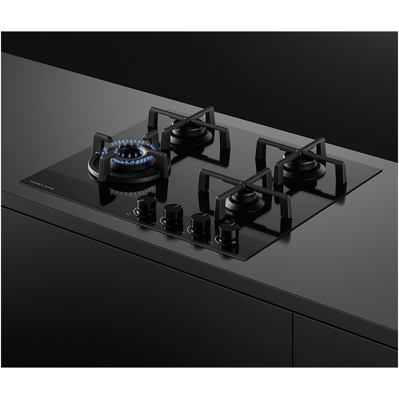 Fisher Paykel CG604DNGGB4 Series 9 60cm Gas On Glass Hob BLACK