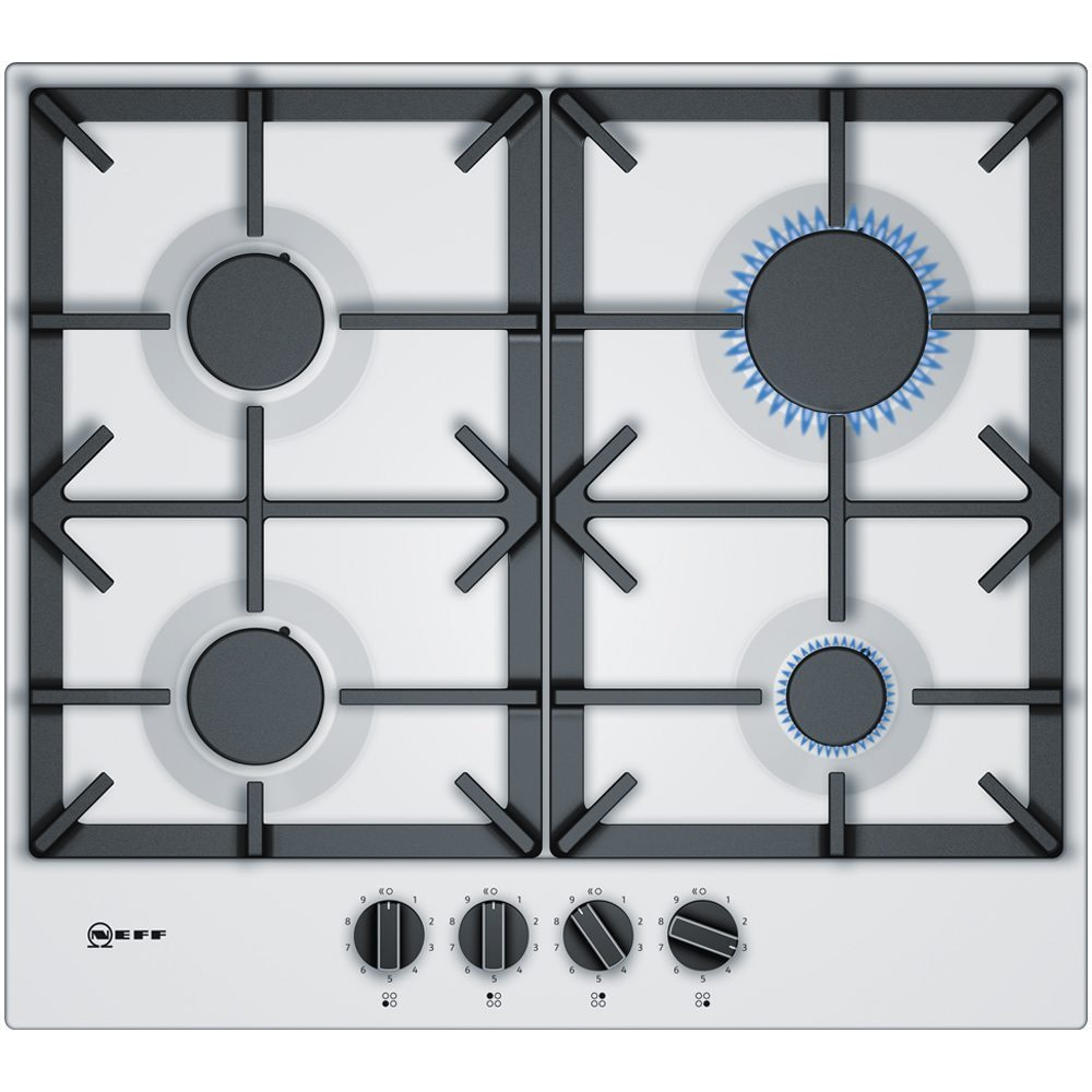 Neff T26DS49W0 60cm 4 Burner FlameSelect Gas Hob WHITE Appliance City