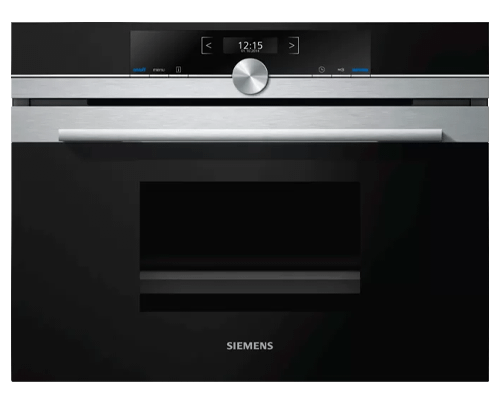 A Siemens built-in compact steam oven
