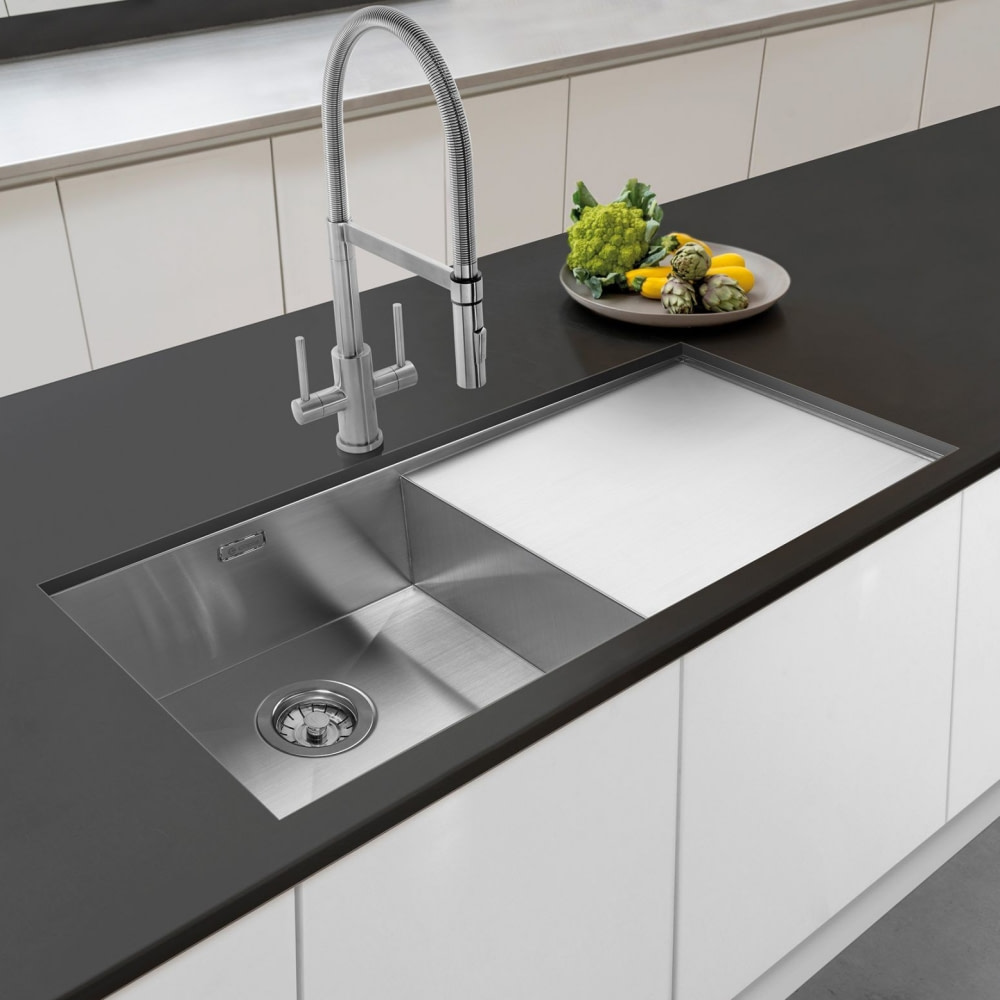 Caple NA100R Nada 100 Single Bowl Sink Right Hand Drainer - STAINLESS ...