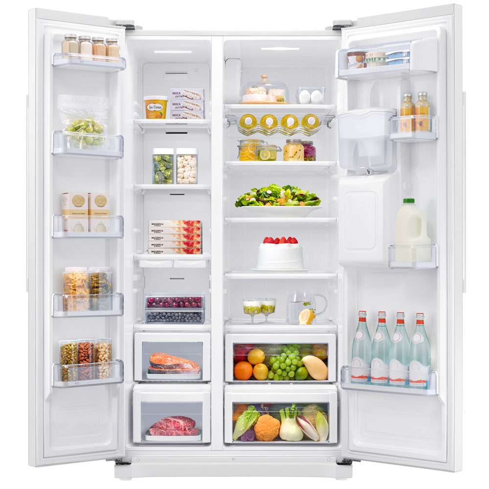 Samsung RS52N3313WW American Style RS3000 Fridge Freezer With Non Plumbed Water Dispenser