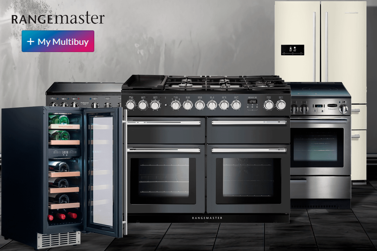 Rangemaster appliances grouped together, with My Multibuy shown as option