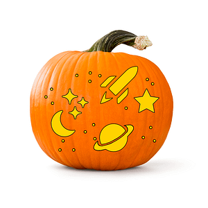Space Themed Pumpkin