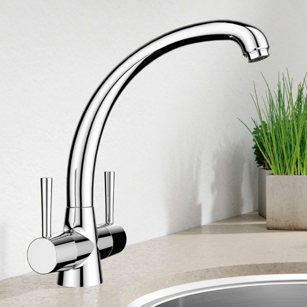 Blanco CLEO II CHROME Cleo II Twin Lever Tap 453724 CHROME