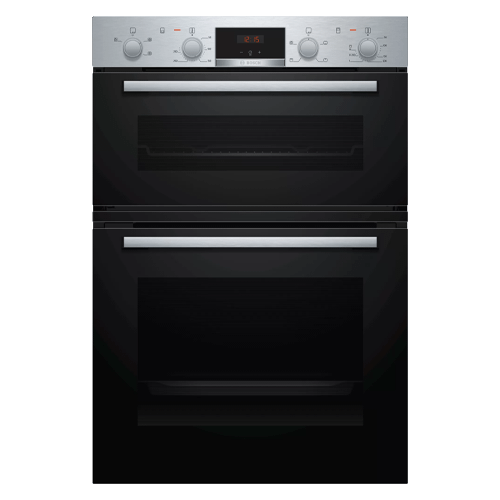 A Bosch built-in oven in black