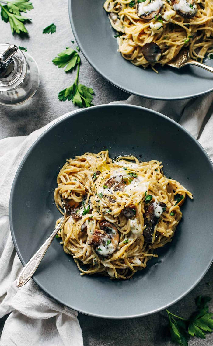 pasta recipes - spaghetti day - mushroom creamy pasta - appliance city