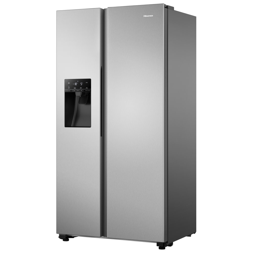 Hisense Rs694n4tie American Style Fridge Freezer Ice And Water Non Plumbed Silver Appliance City 7351