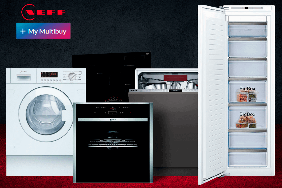 Neff appliances grouped together, with My Multibuy shown as option
