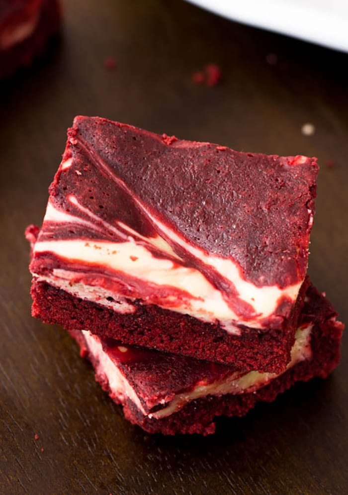 Thanksgiving Recipes - Red Velvet Cheesecake Brownies
