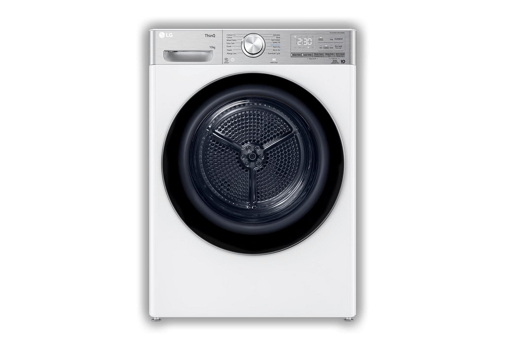 LG FDV1110W 10kg Eco Hybrid Heat Pump Condenser Dryer – WHITE