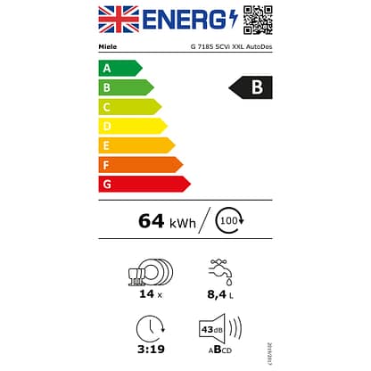Miele G7185SCVIXXL 60cm Fully Integrated Taller Height Autodos
