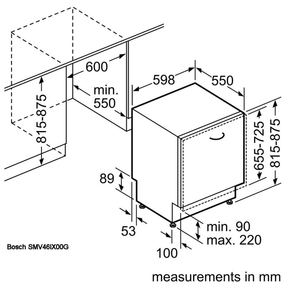 Bosch-smv46ix00g-dimension