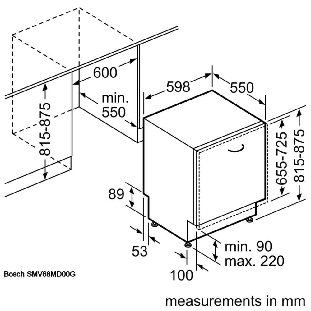 Bosch-smv68md00g-dimension