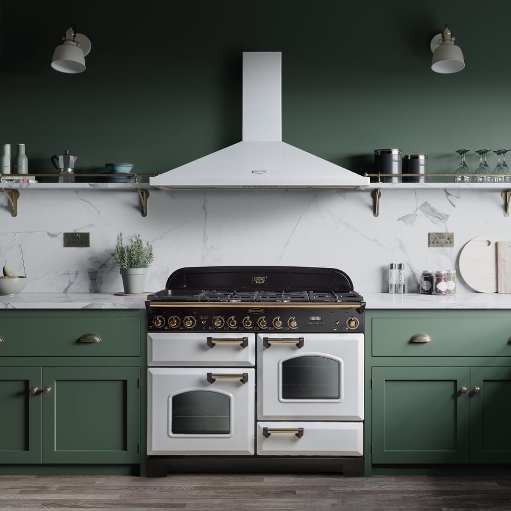 CDL110DFFWH 110cm Dual Fuel Range Cooker White Lifestyle