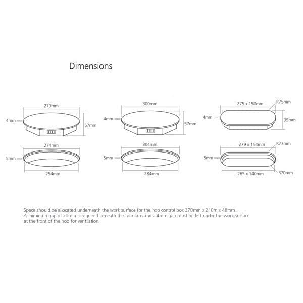 Caple-c950i-hob-dimensions