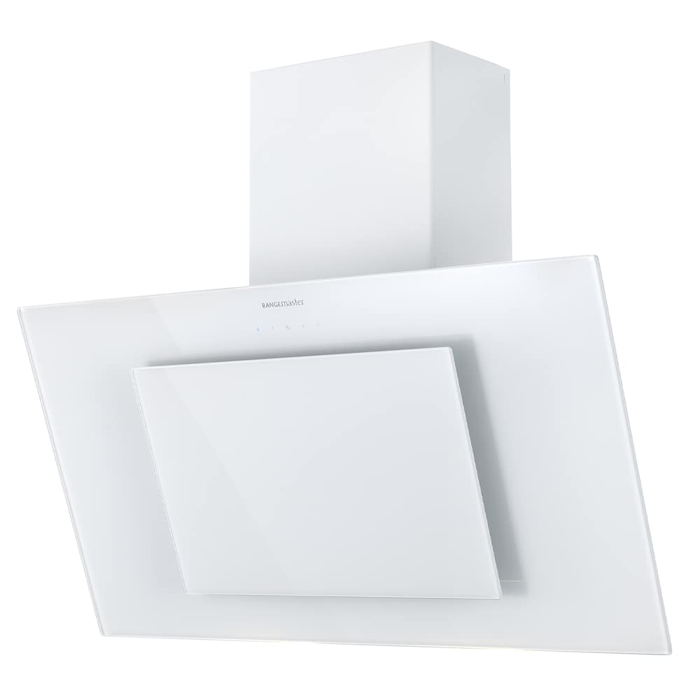 OPLHD100WH White Angled Chimney Hood 2