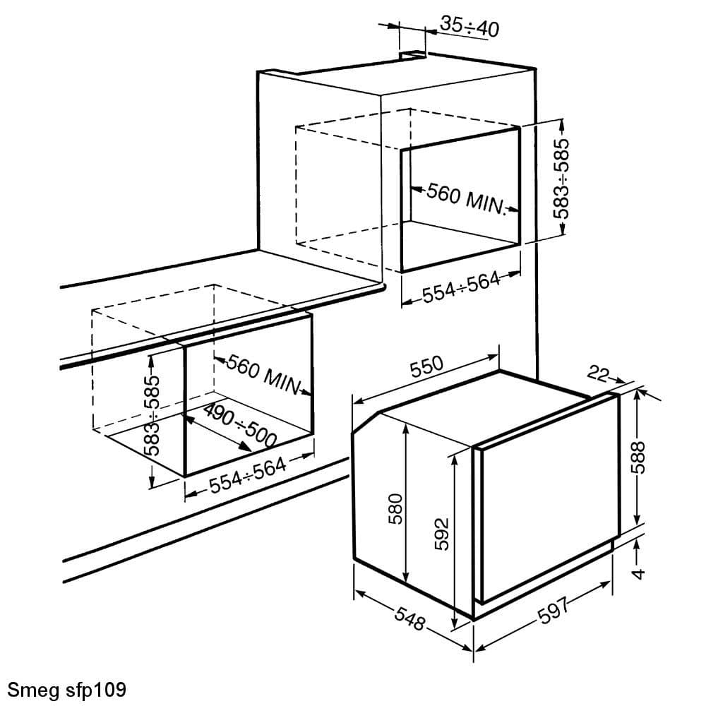Smeg-sfp109-dimensions