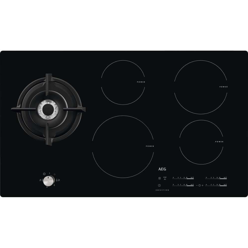aeg-HD955100NB-2019 birds eye-view of a mixed fuel hob