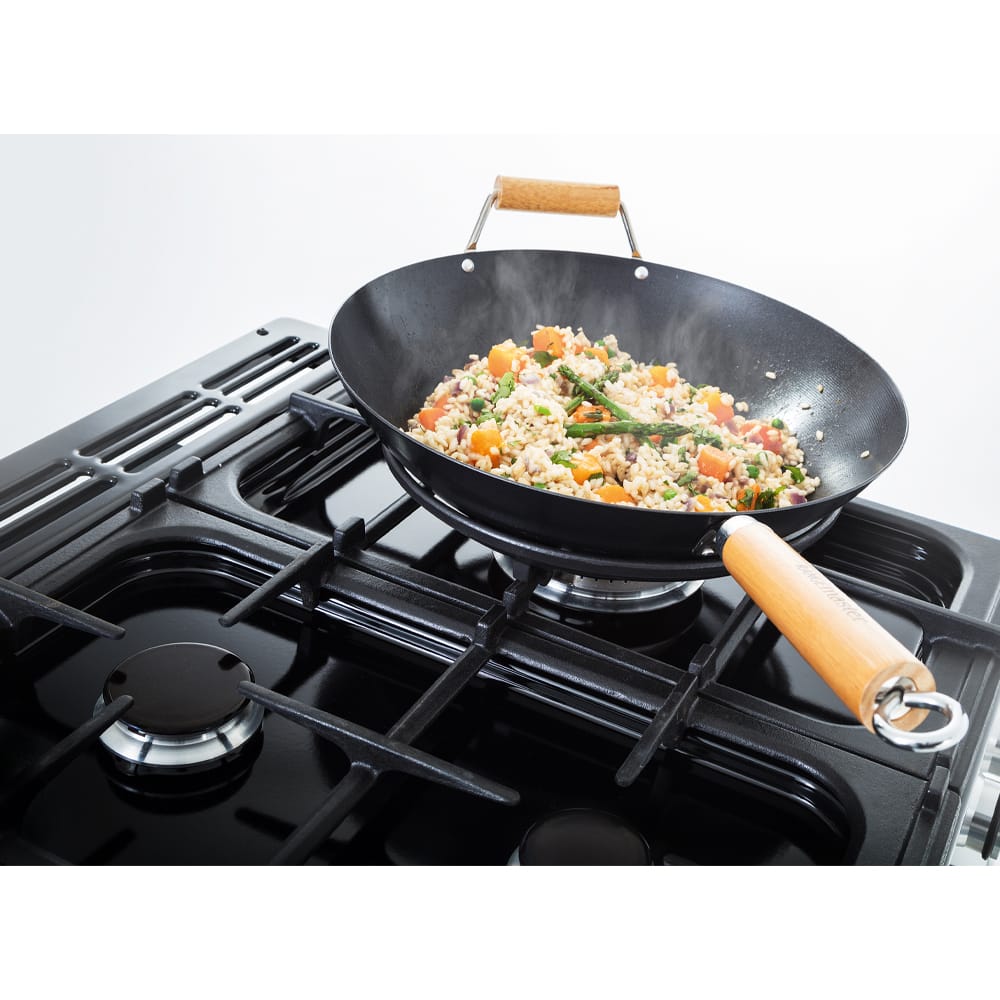NEXSE110DFSS C.rangemaster.1 Wok on Rangemaster range cooker duel fuel multi functional hob