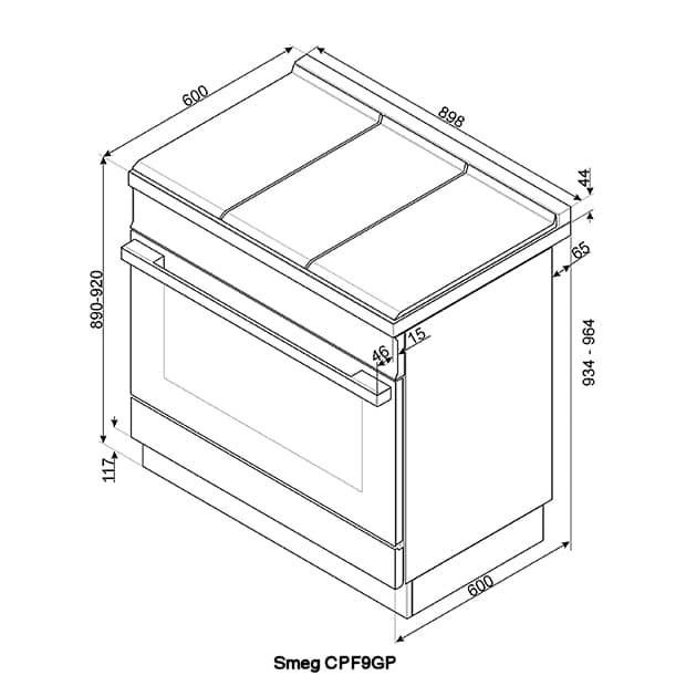 Smeg-cpf9gp-dimensions