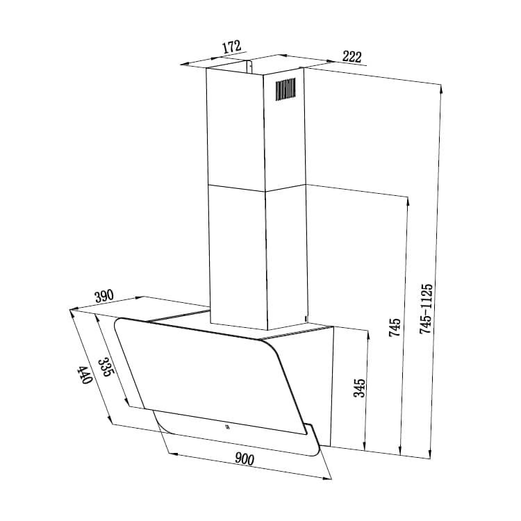 Caple-om900-hood-dim