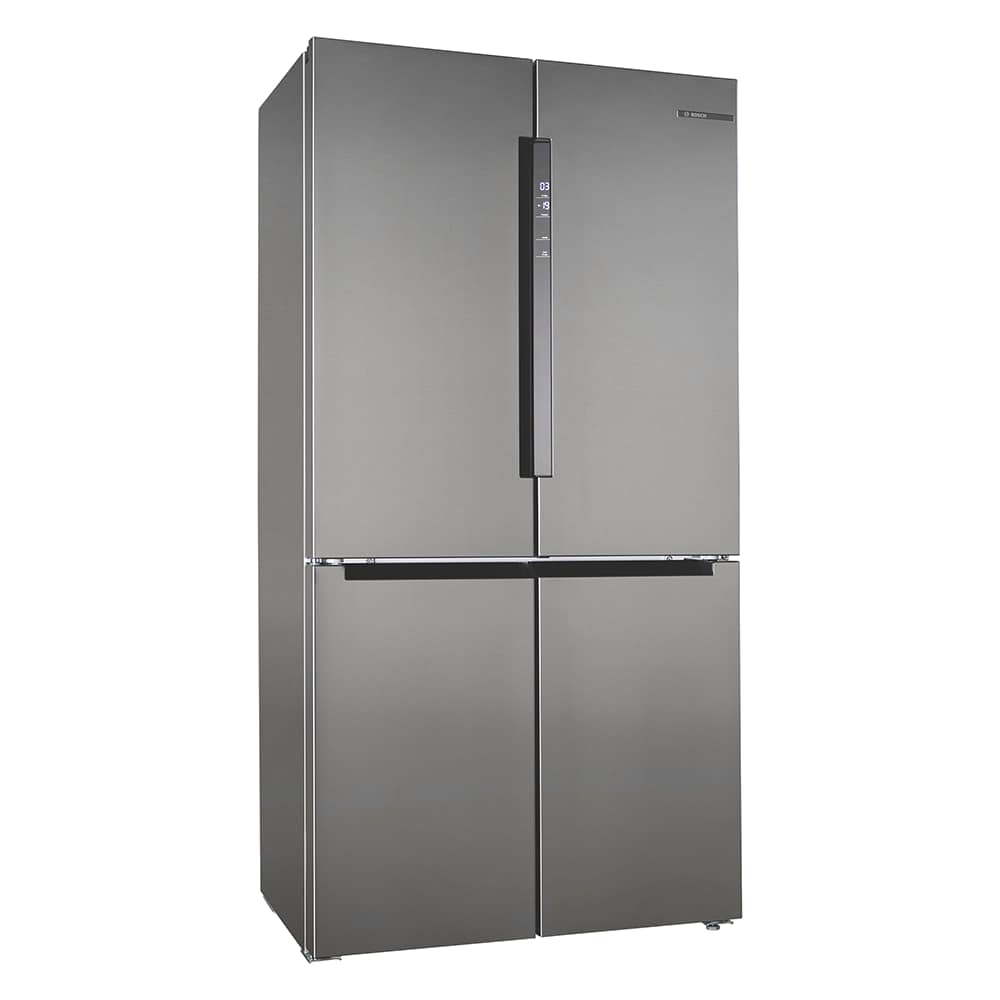 Bosch KFN96VPEAG Angle Bosch KFN96VPEAG French Style 4 Door Fridge Freezer – SILVER
