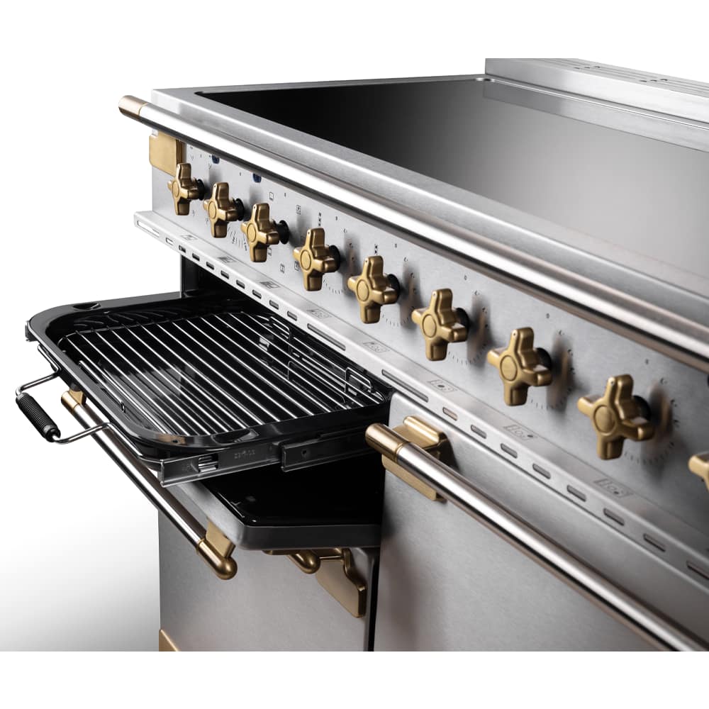 Elise Luxe 110 Induction Stainless Steel with Antique Brass trim 4