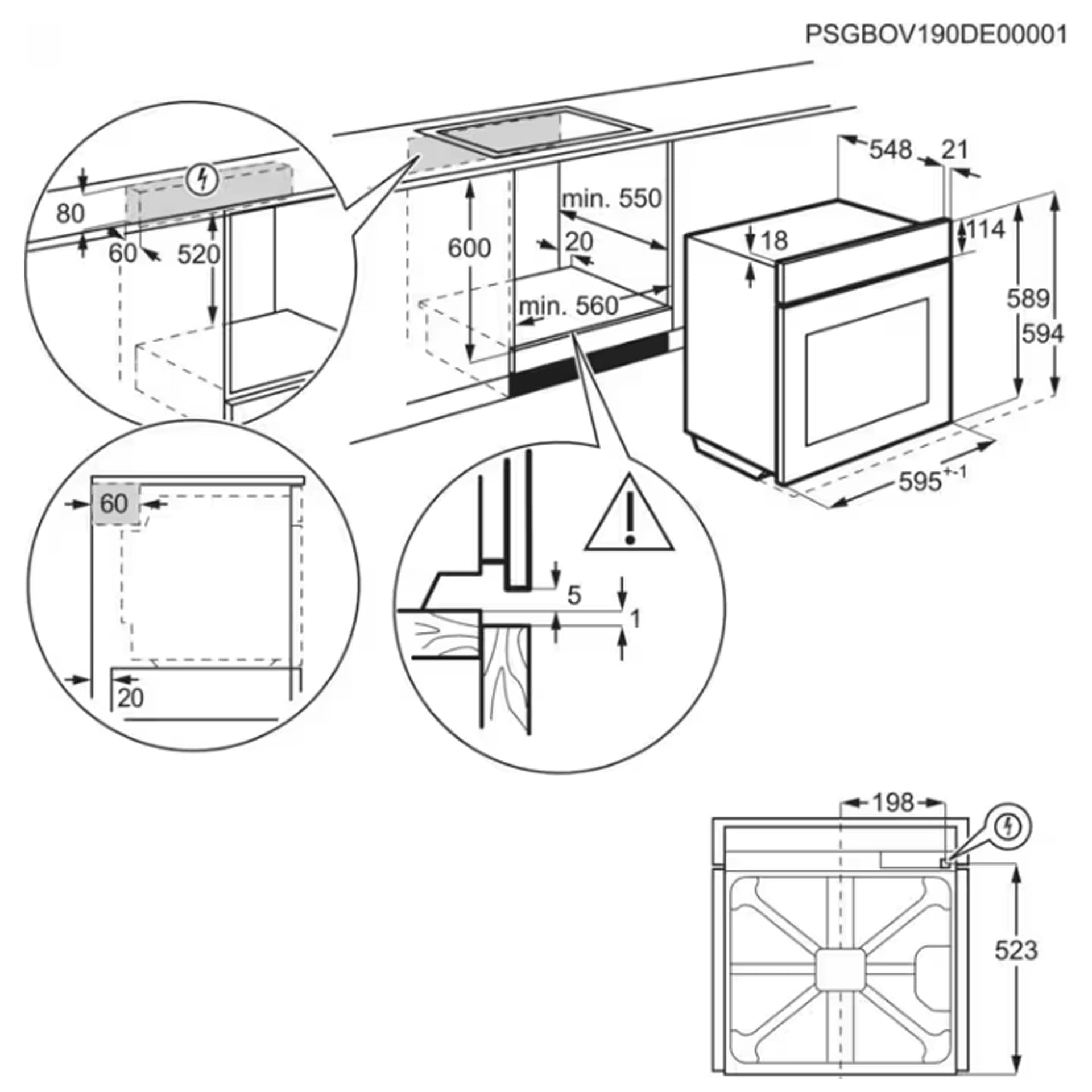 AEG BPX53506EB Dimensions 1 2000x2000