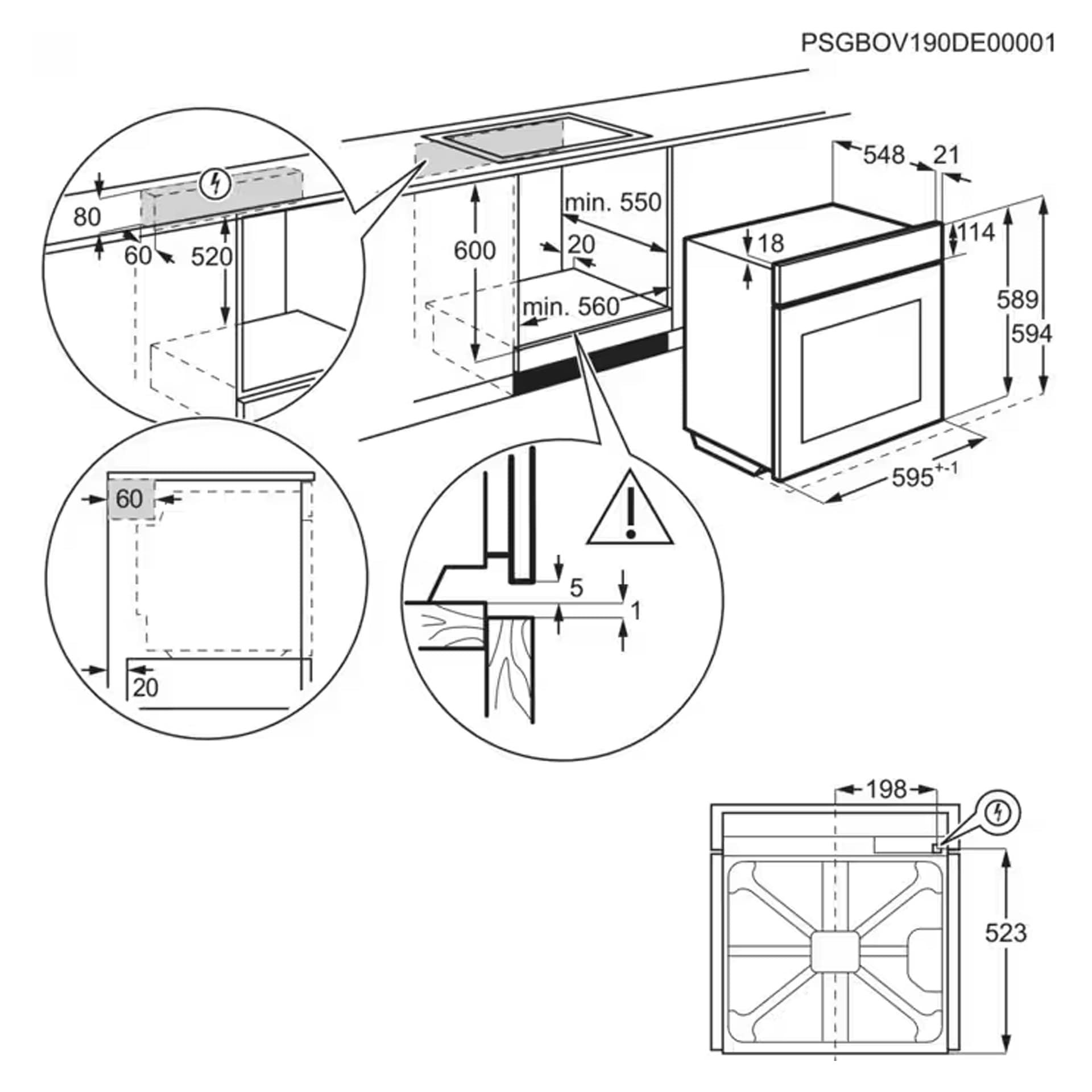 AEG BEX535A61M Dimensions 1 2000x2000
