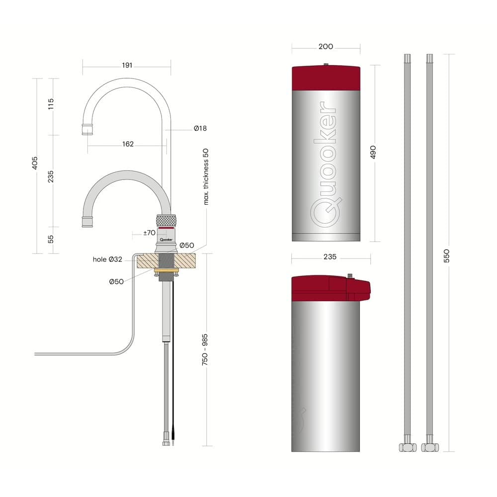 Quooker-classicnordicround-combi+dimensions