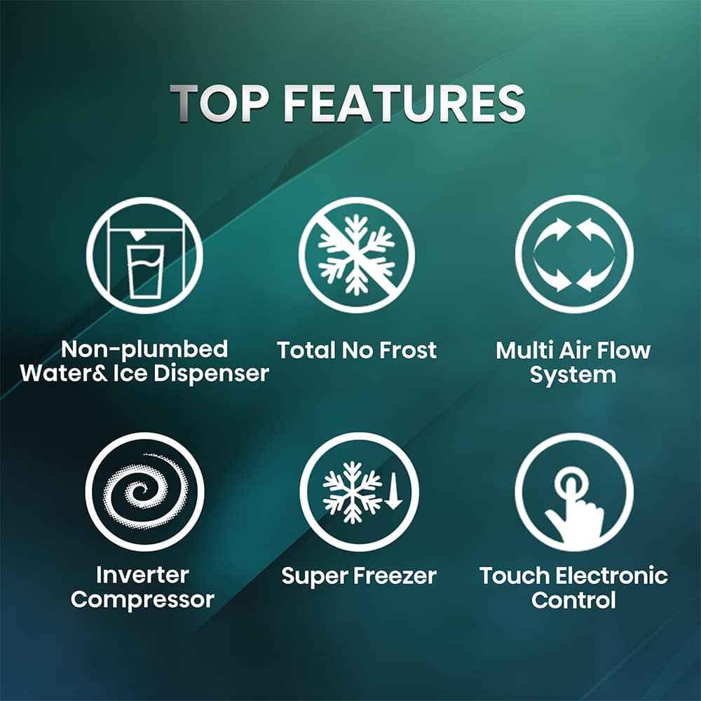 3 RS5P535NTFDUK Fridge Freezer Top Features