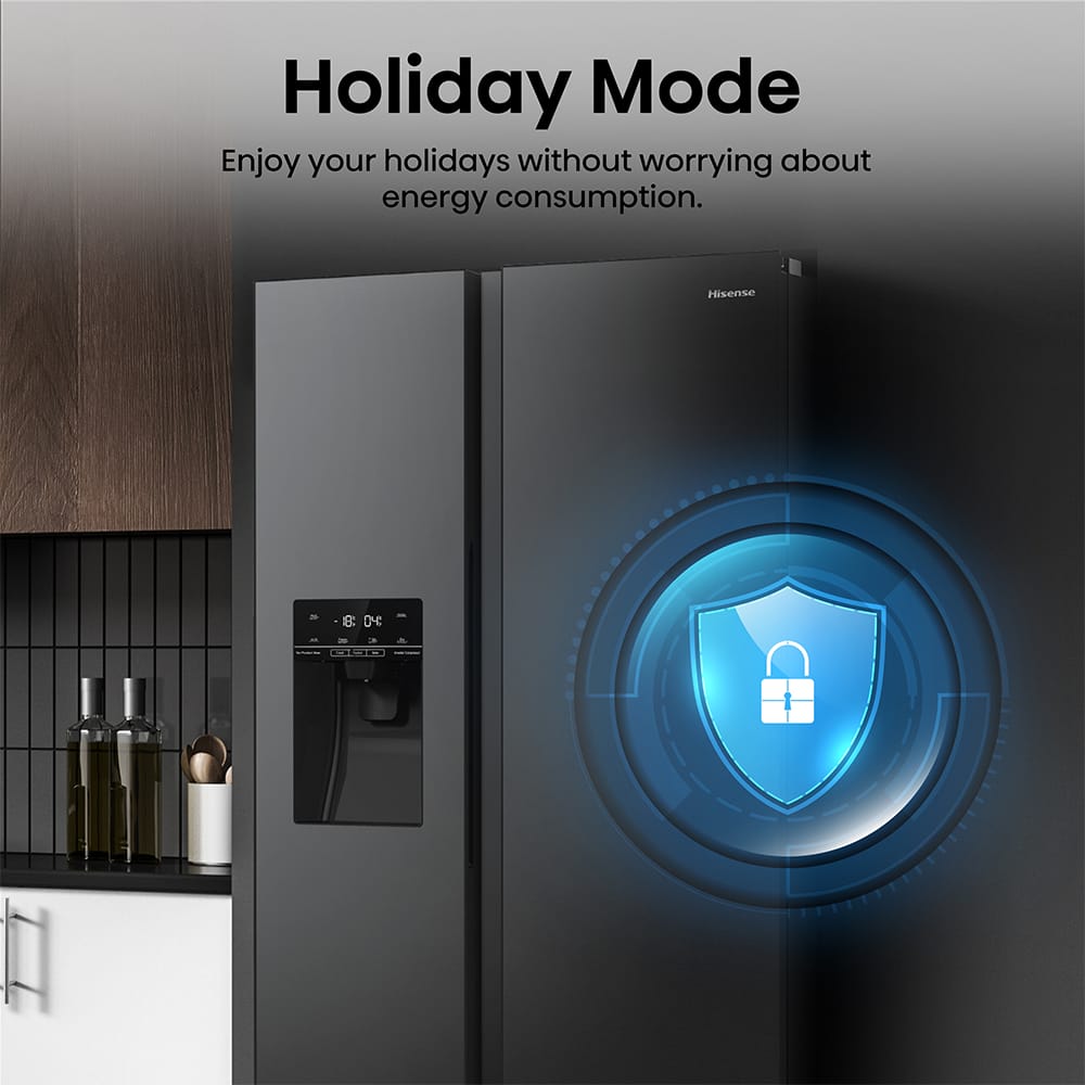 9 RS5P535NTFDUK Fridge Freezer Holiday Mode
