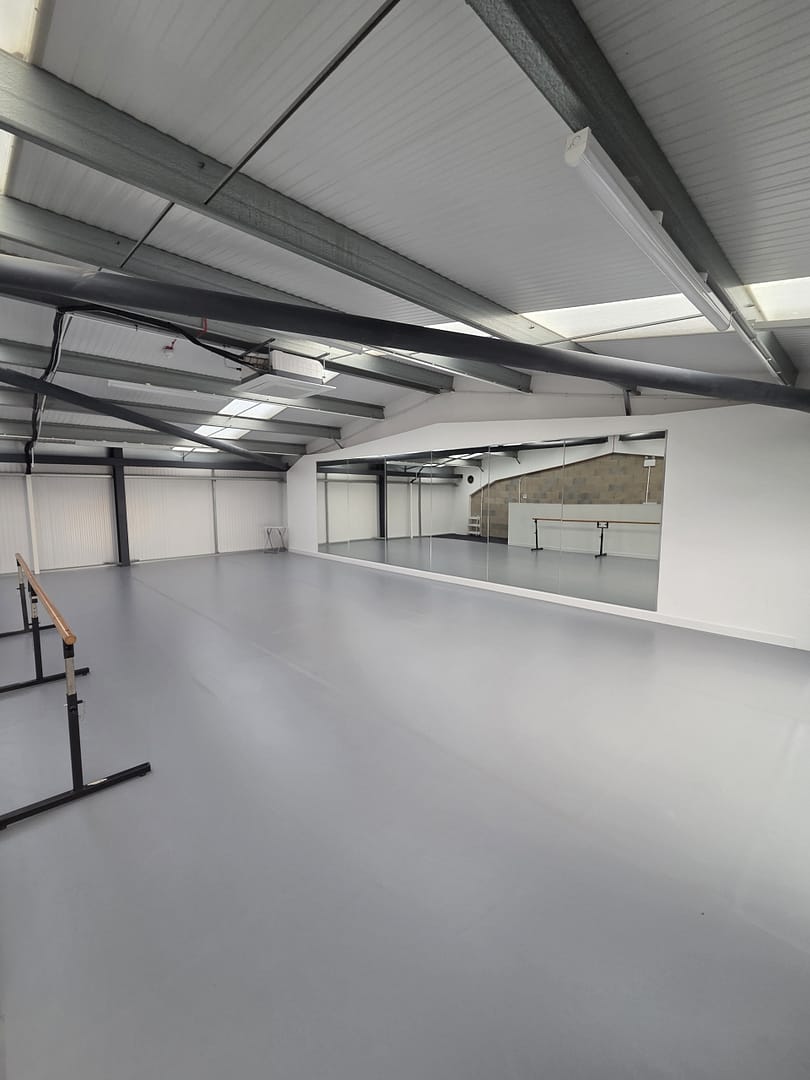 Le Mark Nocturne Dance Studio Flooring | Betty Townsend School of Dance Le Mark Nocturne flooring installed in a professional dance studio at Betty Townsend School of Dance