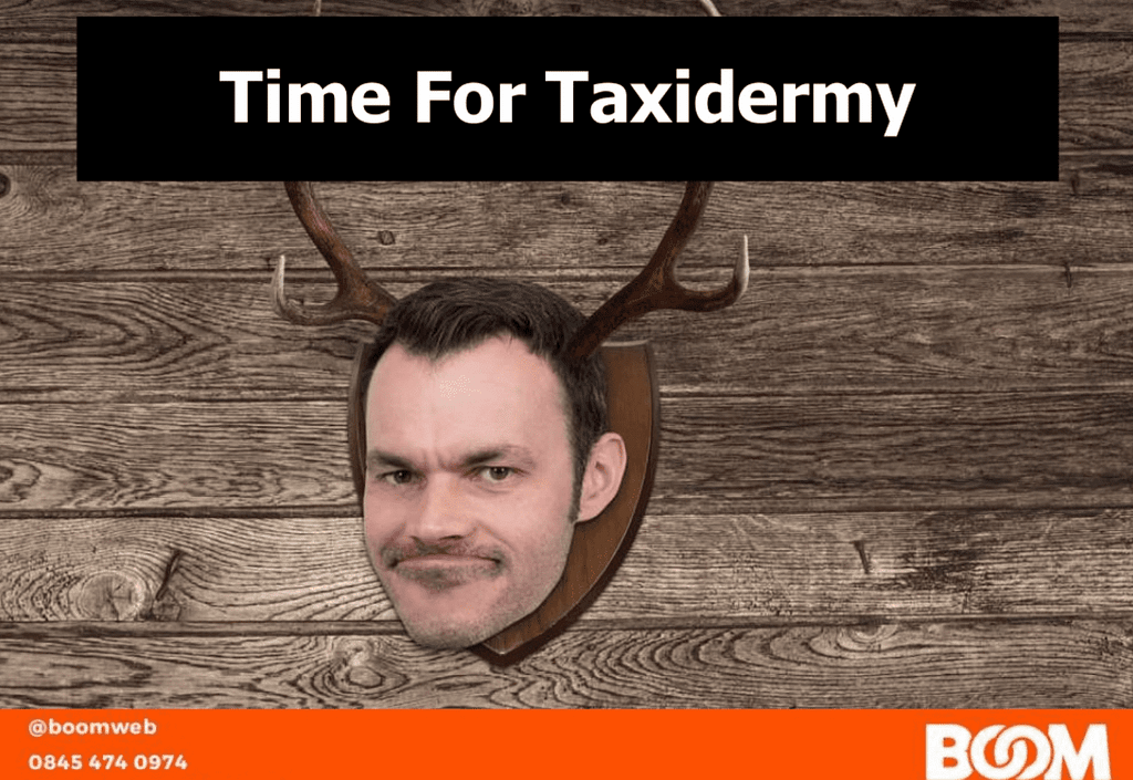 Ian's taxidermied head