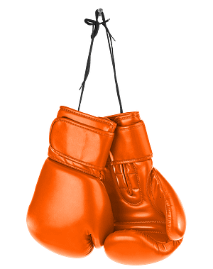 Orange boxing gloves