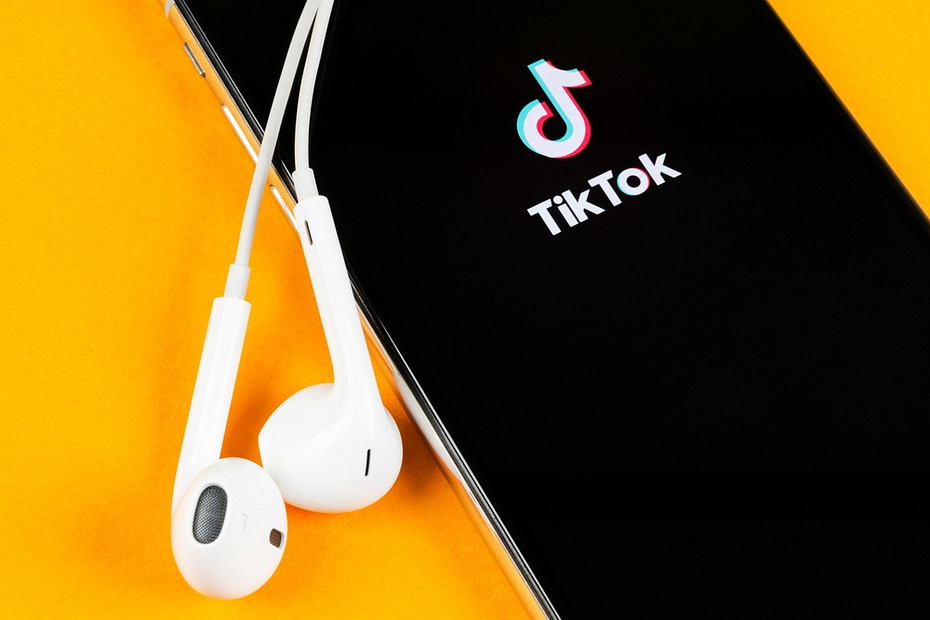TikTok Logo on Yellow