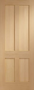 Victorian Oak shaker 4 Panel Door