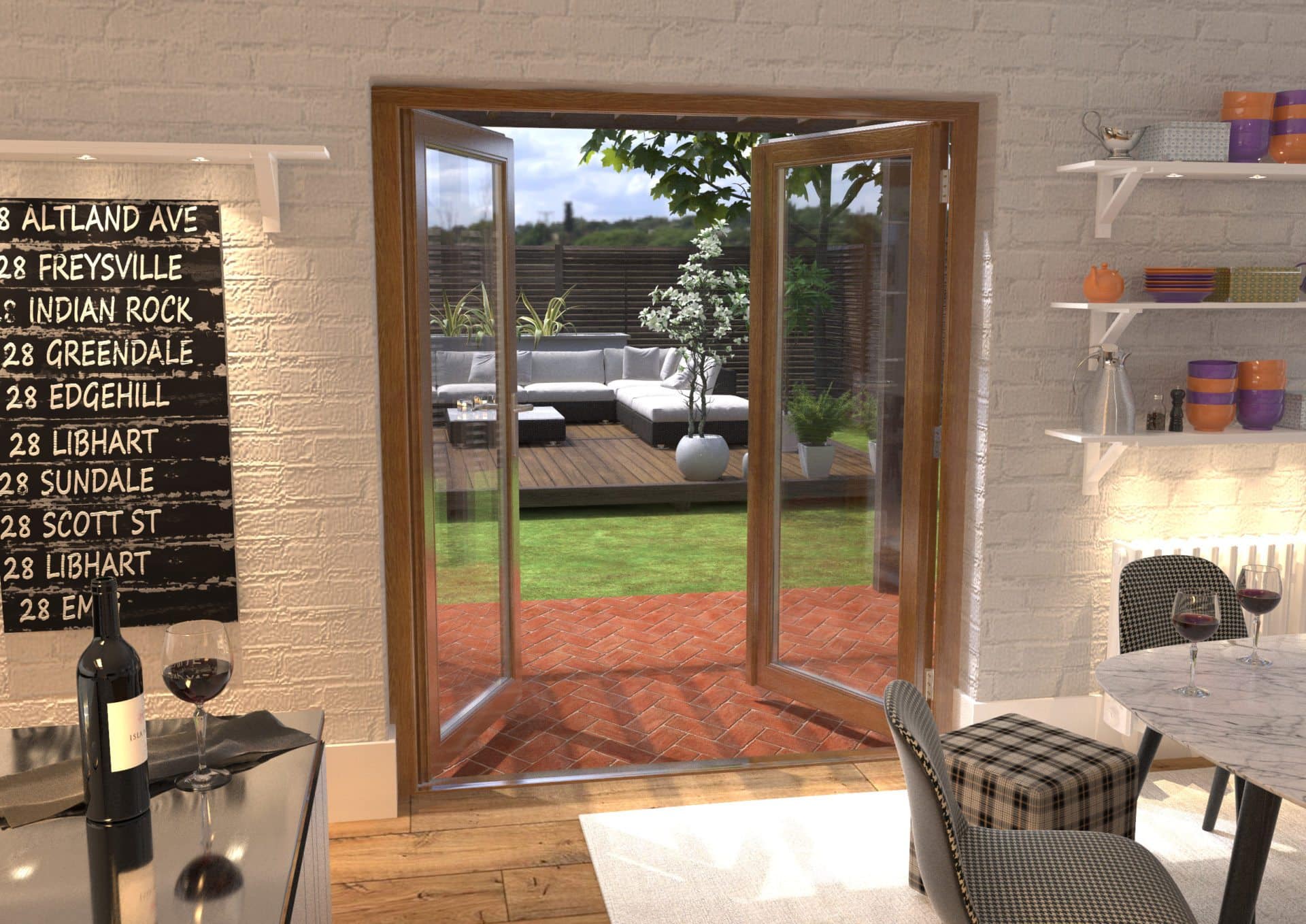 Doors & More Pre-Finished Solid Oak French Doors