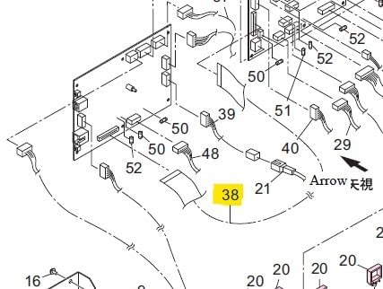 Mimaki E300777 Main Com PCB FFC JV300 placement Mimaki E300777 Main Com PCB FFC JV300 placement