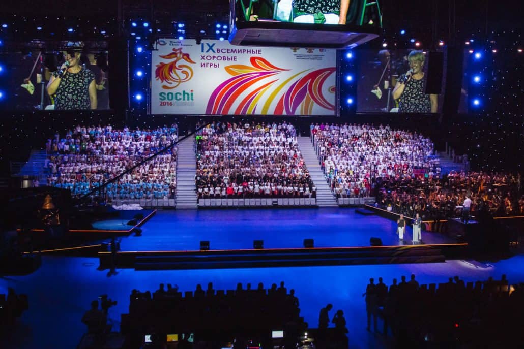 Le Mark TwoTone stage floor at World Choir Games