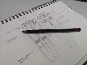 Women's workwear trousers - Drawing