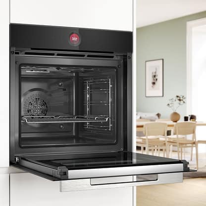 Bosch HBG7741B1B 60cm Series 8 Pyrolytic Multifunction Single Oven ...