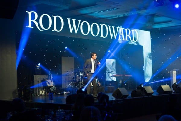 Le Mark's dance floor gave a smooth black stage from where Hilarious comedian Rod Woodward to entertain the guests