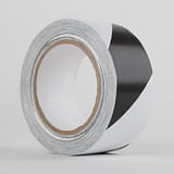 BLACK/WHITE Hazard PVC Tape