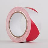 RED/WHITE Hazard PVC Tape