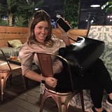 Too tired from a busy show day to remember how to sit on a chair!