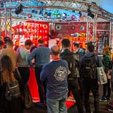 The crowd around our stand grows, as always :-)