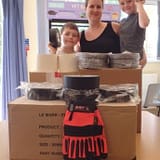 Christine delivers gaffer tape to RSPCA Block Fen